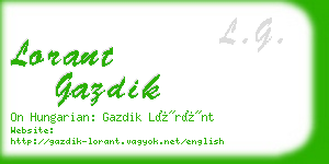 lorant gazdik business card